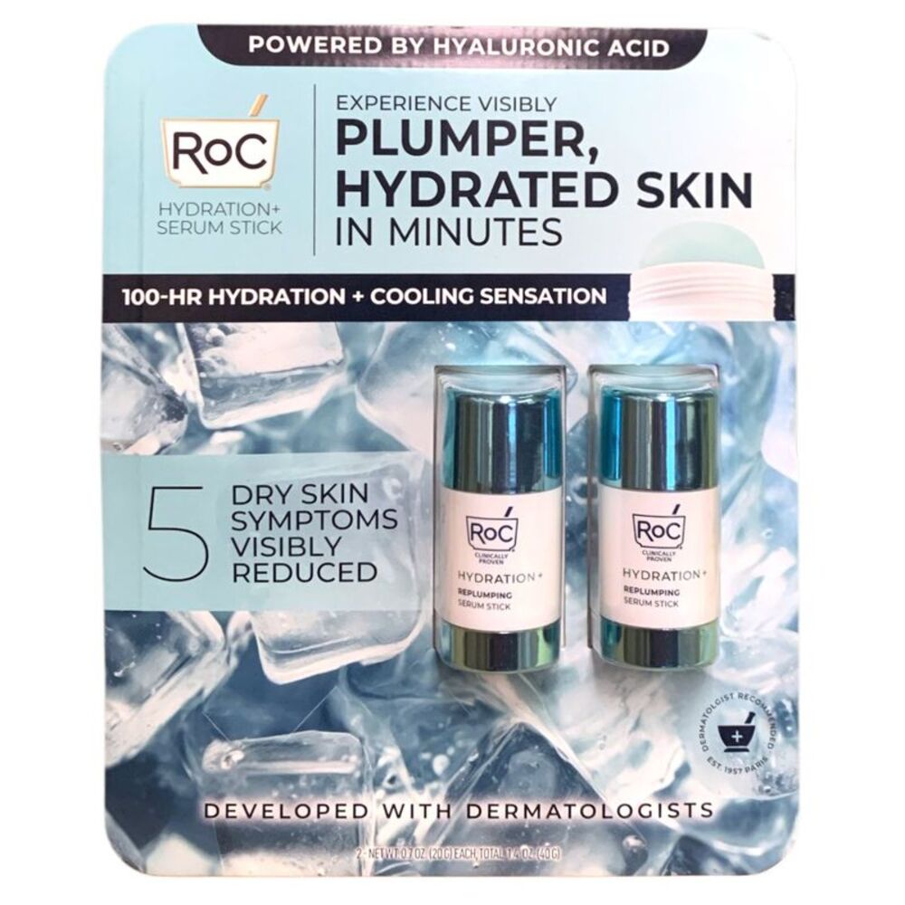 RoC Hydration+ Replumping Serum Stick, 0.7 fl. oz., 2 pk.